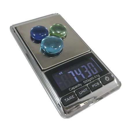 MOON KNIGHT Optima Home Scales Sterling Pocket Scale with Lid Weighing Tray, Silver - 100 x 0.01 g OP385104